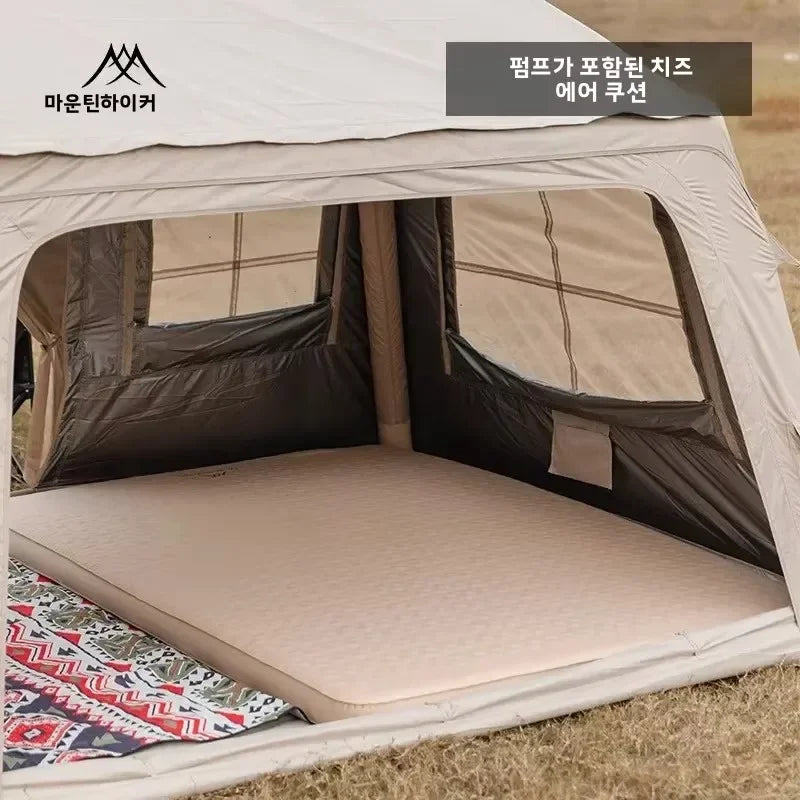 MOUNTAINHIKER 10CM Inflatable Sleeping Pad Mattress Portable Outdoor Upgrade Edition with Storage Bag for Family Beach Camping