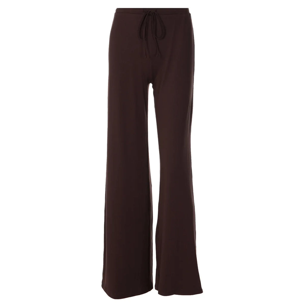 BOOFEENAA Baggy-Sweatpants, bequeme Lounge-Hose mit Kordelzug, Damen-Unterteil, lässige Hose mit weitem Bein, Schwarz, C15-BI30