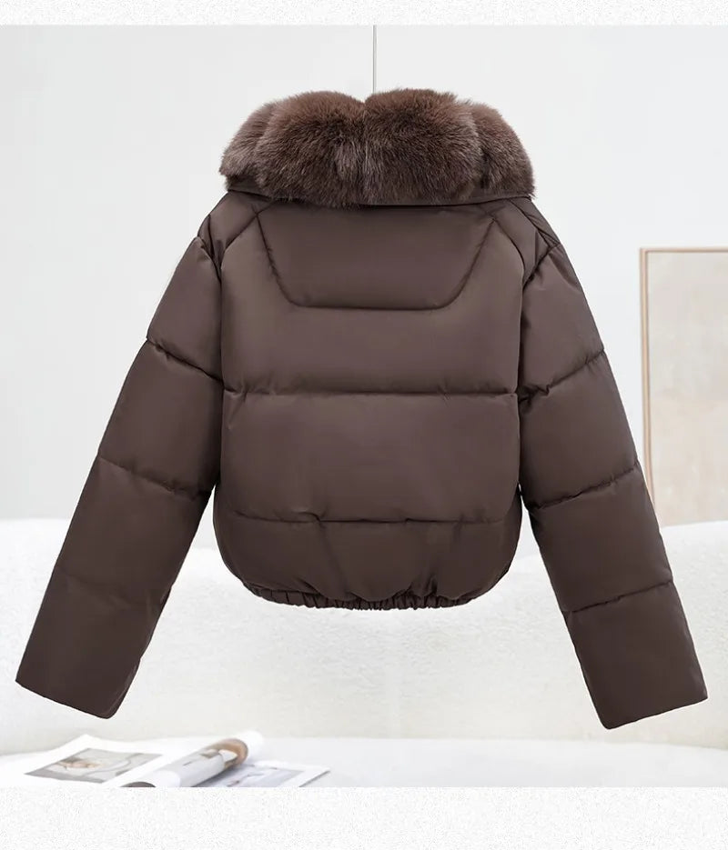 Damen Kurze Daunenjacke