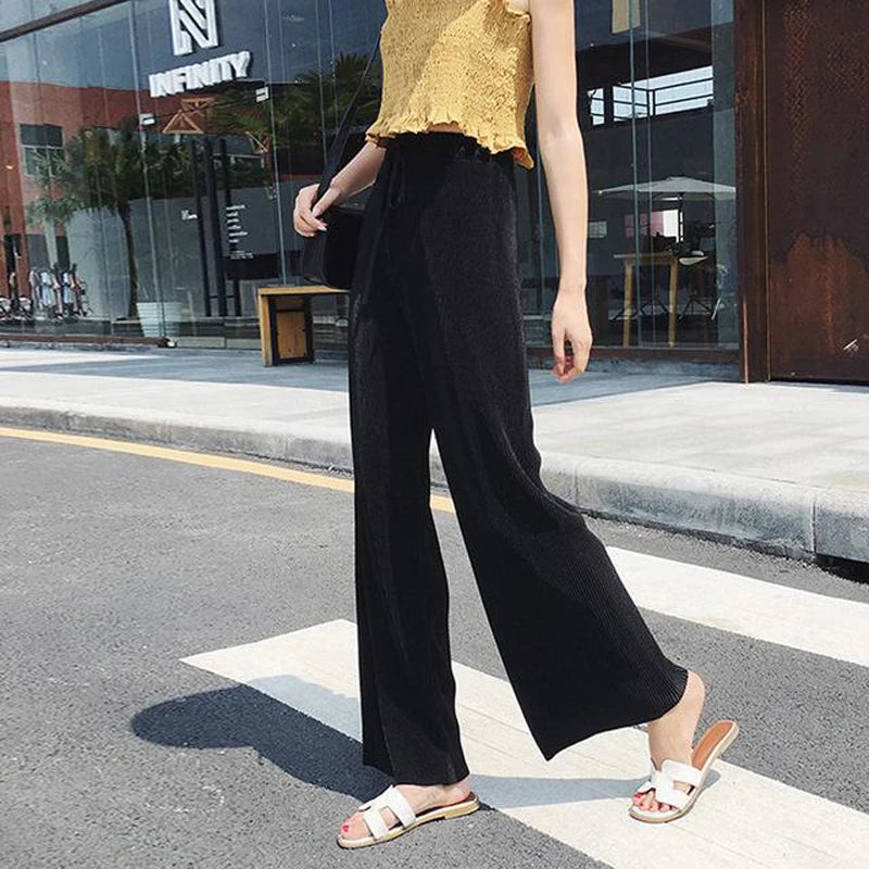 Frauen Mode Sommer Breite Bein Hosen