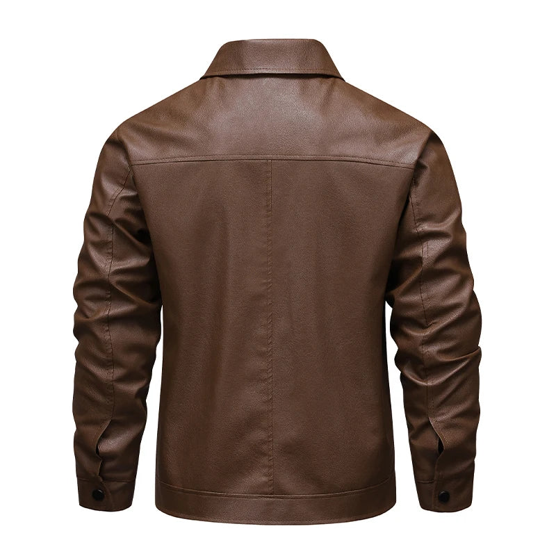 Männer Faux Leder Jacke