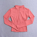Frauen Sport Jacke Langarm Shirt Workout Mantel Gym Training Kleidung Yoga Sportswear