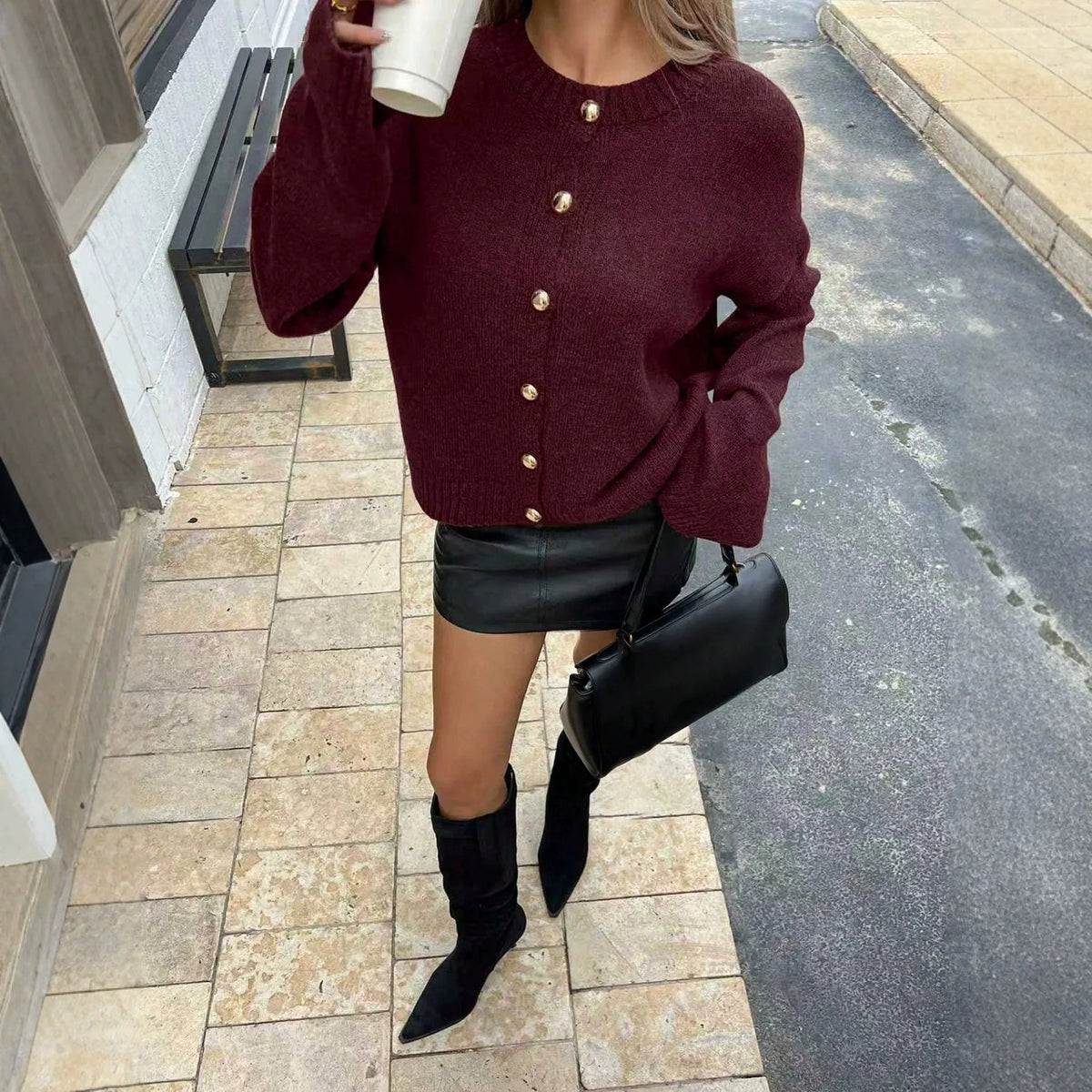 Übergroßer Allround-Strickcardigan