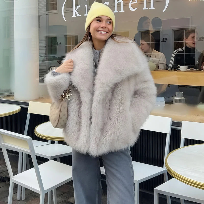 MUJER Faux Pelz Haarigen Mantel Frau Warme Winter Flauschigen Mantel Frauen Neue Plüsch Jacken für Frauen Outer Luxus frauen Teddy mäntel