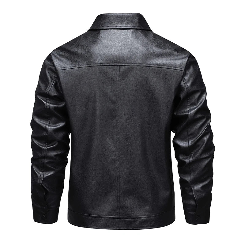 Männer Faux Leder Jacke