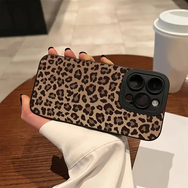 Schwarze Augen Leopardenmuster Handyhülle für iPhone 17 Pro Max 16 15 14 13 12 11 XS X XR 7 8 Plus 17 Stoßfeste Schutzhülle