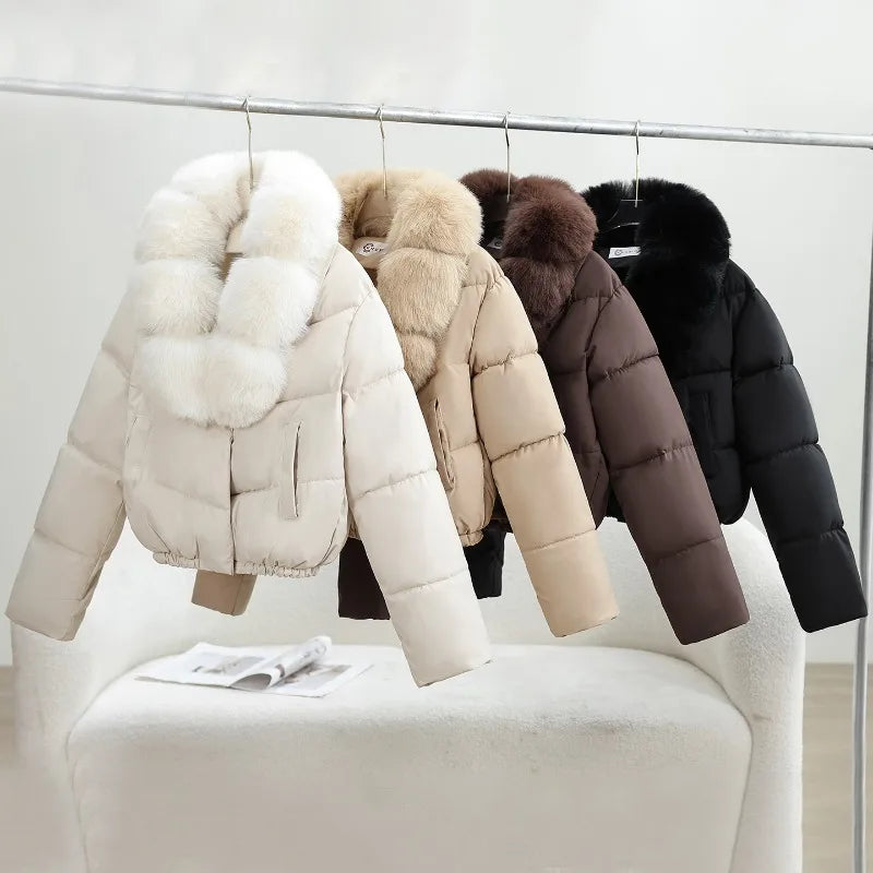 Damen Kurze Daunenjacke