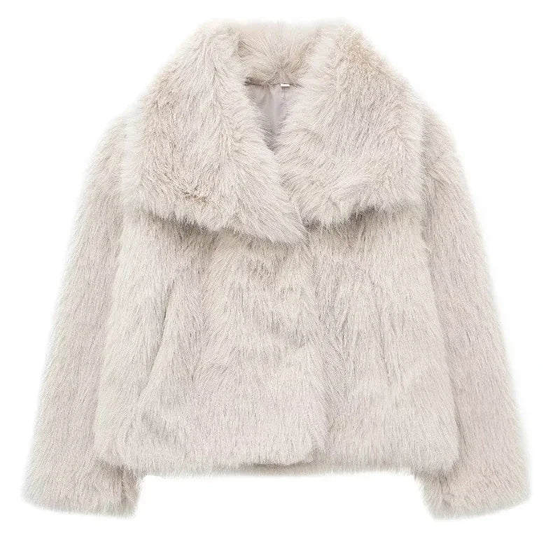 MUJER Faux Pelz Haarigen Mantel Frau Warme Winter Flauschigen Mantel Frauen Neue Plüsch Jacken für Frauen Outer Luxus frauen Teddy mäntel