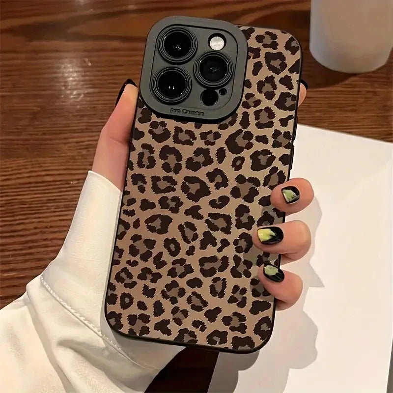 Schwarze Augen Leopardenmuster Handyhülle für iPhone 17 Pro Max 16 15 14 13 12 11 XS X XR 7 8 Plus 17 Stoßfeste Schutzhülle