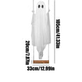 Großer Hängender Geister-Schaukel-Halloween-Horror-Dekorations-Geist in Weiß mit Lichterkette, Niedliche Geister-Ornamente für Veranda und Garten