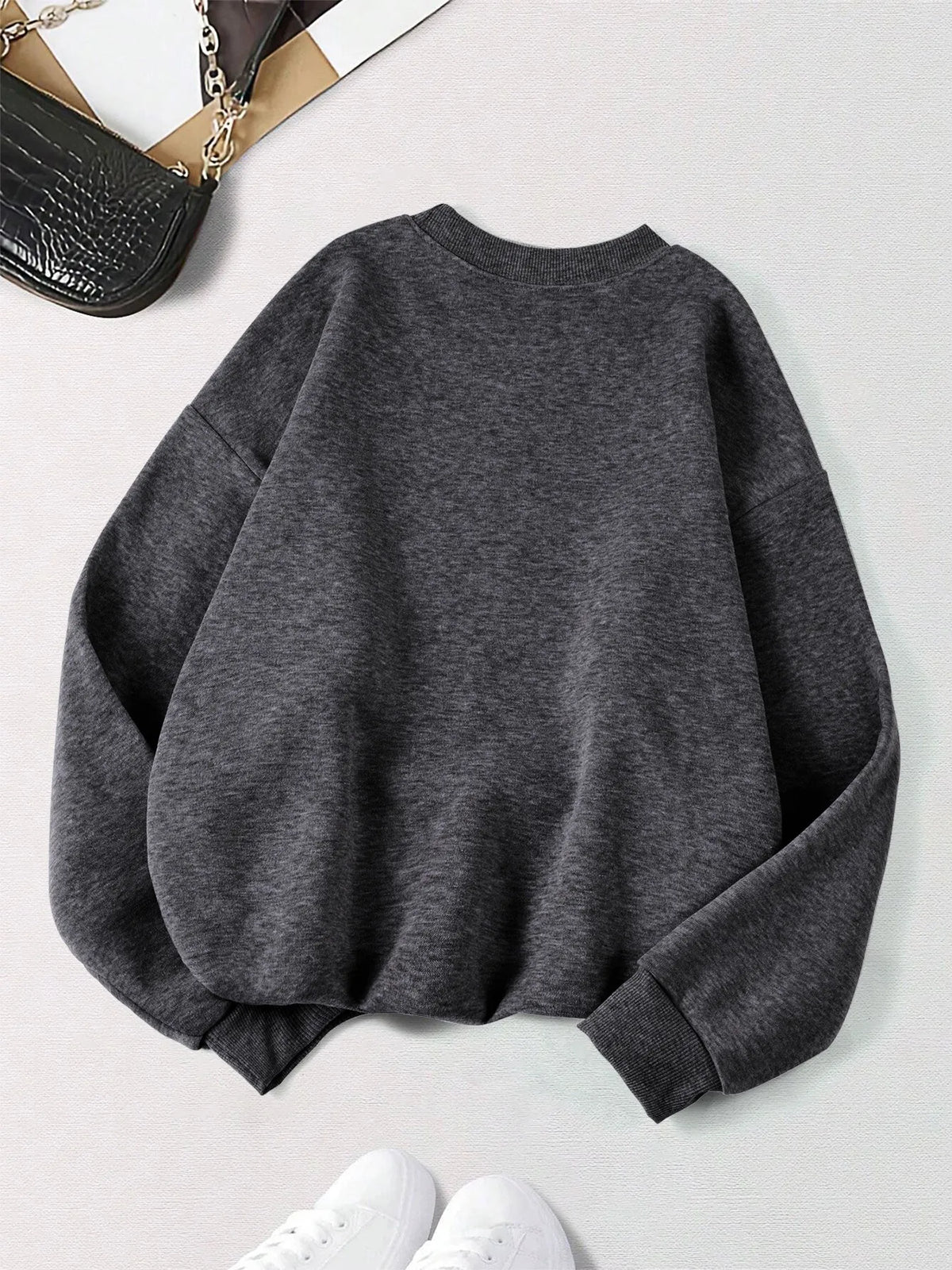 Warme Hoodies Lose Crewneck Fleece Pullover