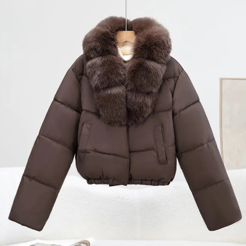 Damen Kurze Daunenjacke