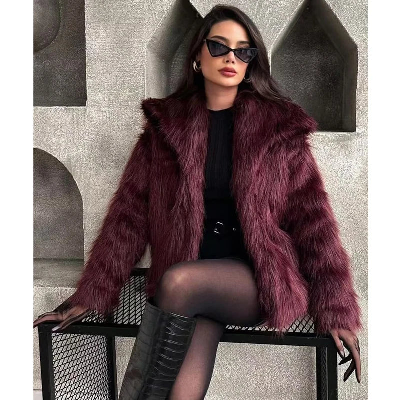 MUJER Faux Pelz Haarigen Mantel Frau Warme Winter Flauschigen Mantel Frauen Neue Plüsch Jacken für Frauen Outer Luxus frauen Teddy mäntel