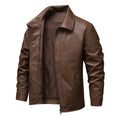 Männer Faux Leder Jacke