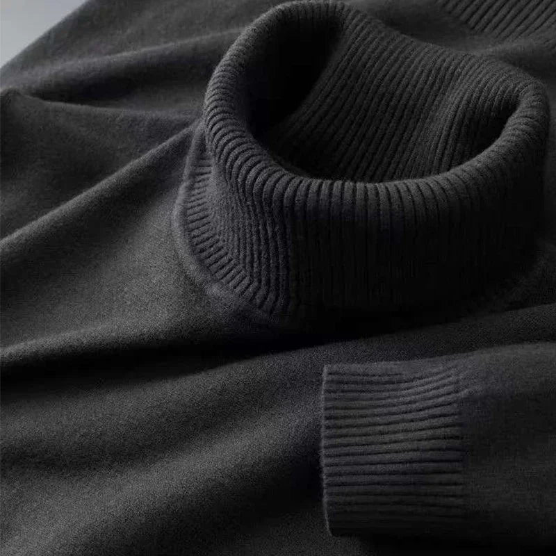 Herren Strickpullover Rollkragen