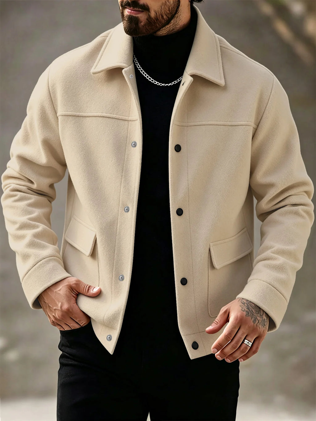 2026 Herbst/Winter Neuer Herrenmantel Modische Wolljacke