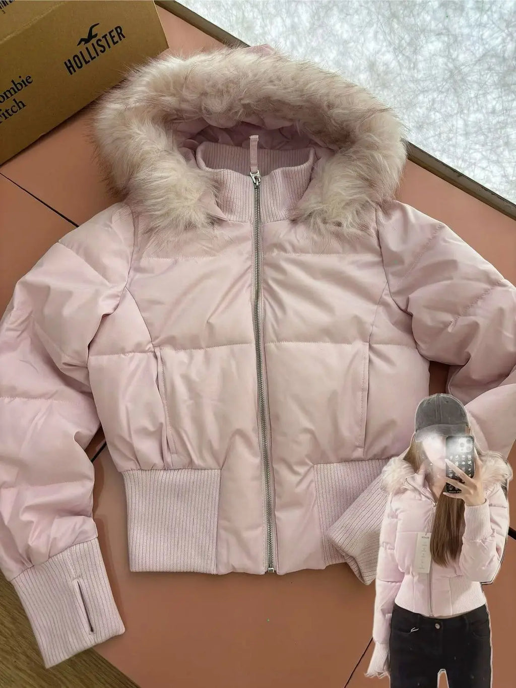 Mode frauen Baumwolle Jacke Pelz Kragen Zipper Schlanke Taille Tasche Warm Verdicken Mantel Herbst Winter Mit Kapuze Jacke Dame Outwears