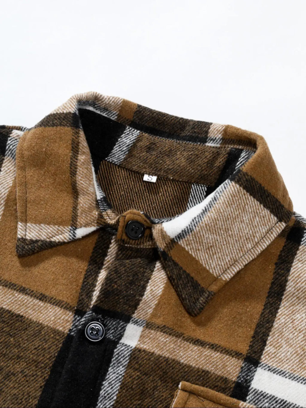Retro-Karohemd für Herren, lässig, elegant, mit Knöpfen, langärmlig, Hemdjacke für Frühling, Herbst, Business