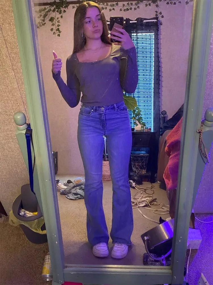 Frauen Jeans Mode Skinny