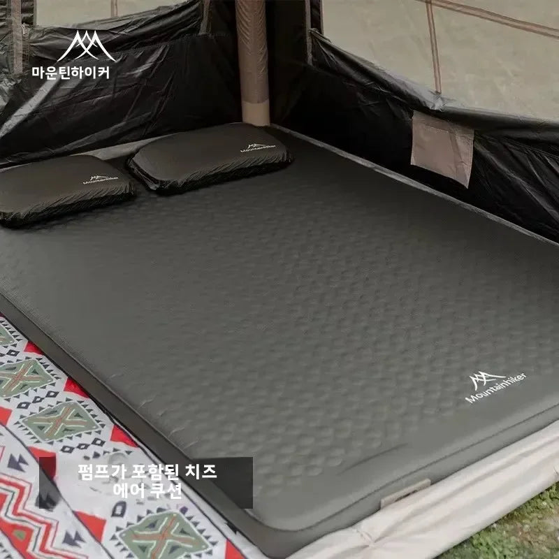 MOUNTAINHIKER 10CM Inflatable Sleeping Pad Mattress Portable Outdoor Upgrade Edition with Storage Bag for Family Beach Camping